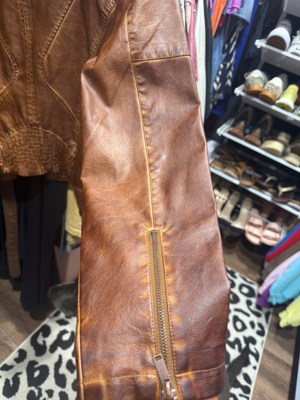 BKE Faux Leather Moto Jacket - Picture 5 of 6